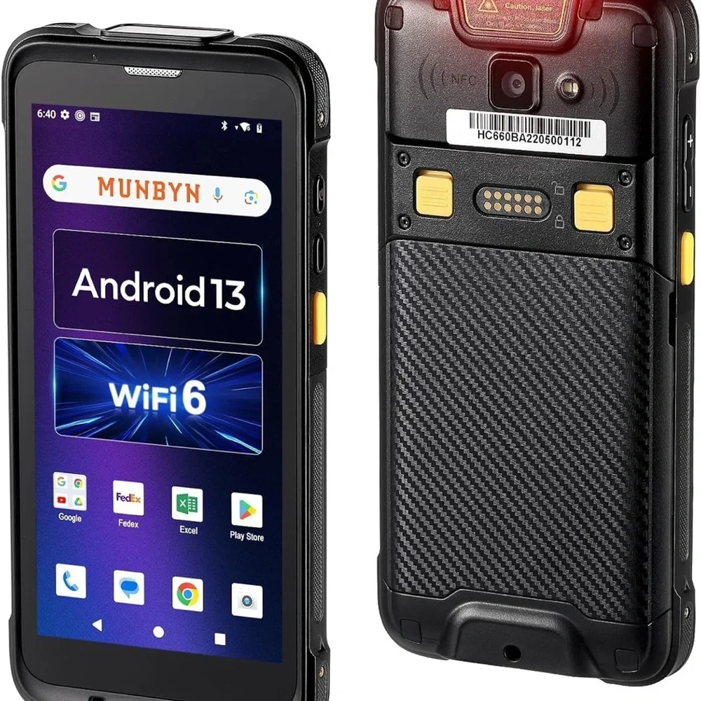 MUNBYN Upgraded Android 13 Bar Code Scanner with 5.5" Screen - Picture 1 of 5
